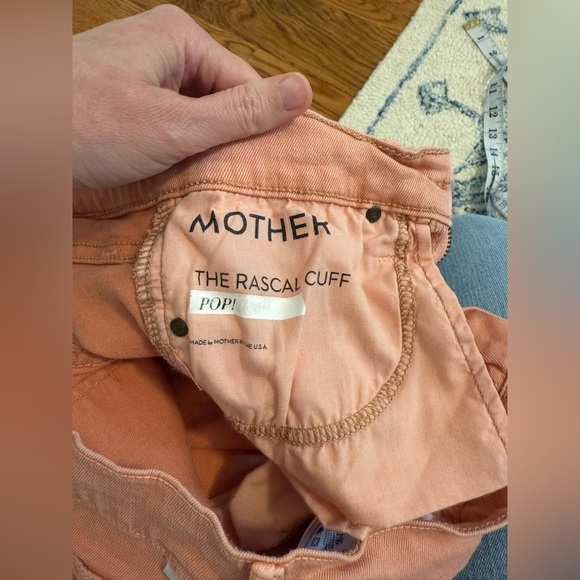 Mother Denim The Rascal Cuff Peach Knockout Pants size 26 - Picture 7 of 13